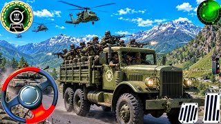 Juego de camiones militares todoterreno 3D - Nuevo transporte de carga del ejército 2026 - Gamepl... screenshot 5