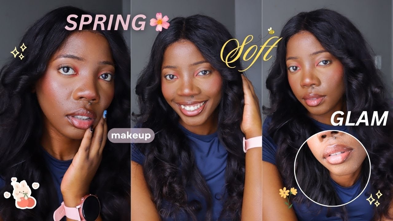 Spring Soft Glam full Makeup look 𓍢ִ໋. ✿ | Everyday makeup look