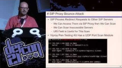 Defcon 21 VoIP Wars: Return of the SIP