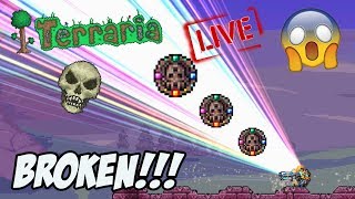 BREAKING TERRARIA LIVE WITH FANS!? 1 HITTING BOSSES!