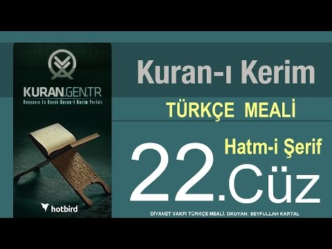 Türkçe Kurani Kerim Meali, 22 Cüz, Diyanet vakfı, Hatim, Kuran.gen.tr