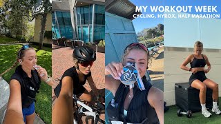 WEEKS WORTH OF WORKOUTS | running a half marathon, hyrox training, cycling