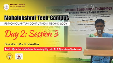 ATAL FDP-DAY 2 SESSION 3 -MRS.VANITHA-QUANTUM COMPUTING RESEARCHER-KWANTUMG