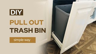 Information Easy Way to Make a Budget Friendly Hidden Pull Out Trash Bin in Kitchen Cabinet | DIY Home Projects Guide