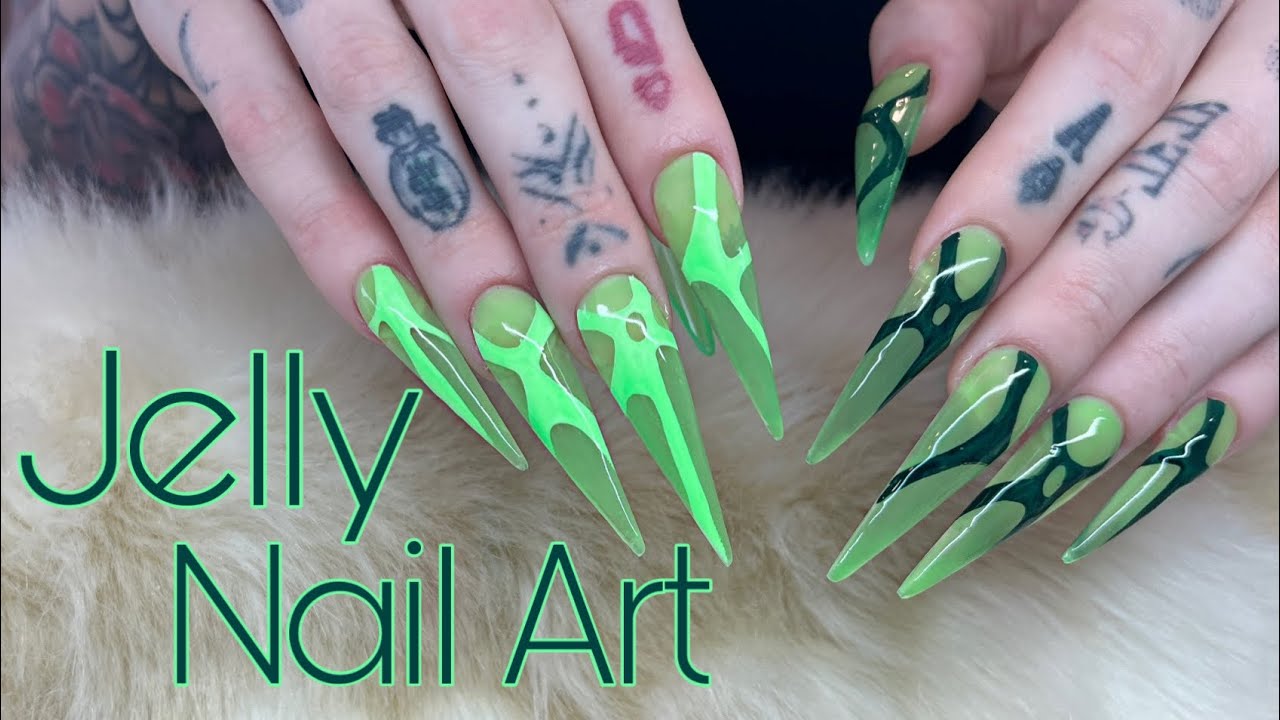 Is She Allergic To Nails? Easy Jelly Nail Tutorial + Giveaway! - YouTube