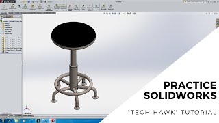 Celebrity SolidWorks Tutorial: Revolving Stool Design | 3D Model Stool | Seat or Chair without Back or Arms Profile