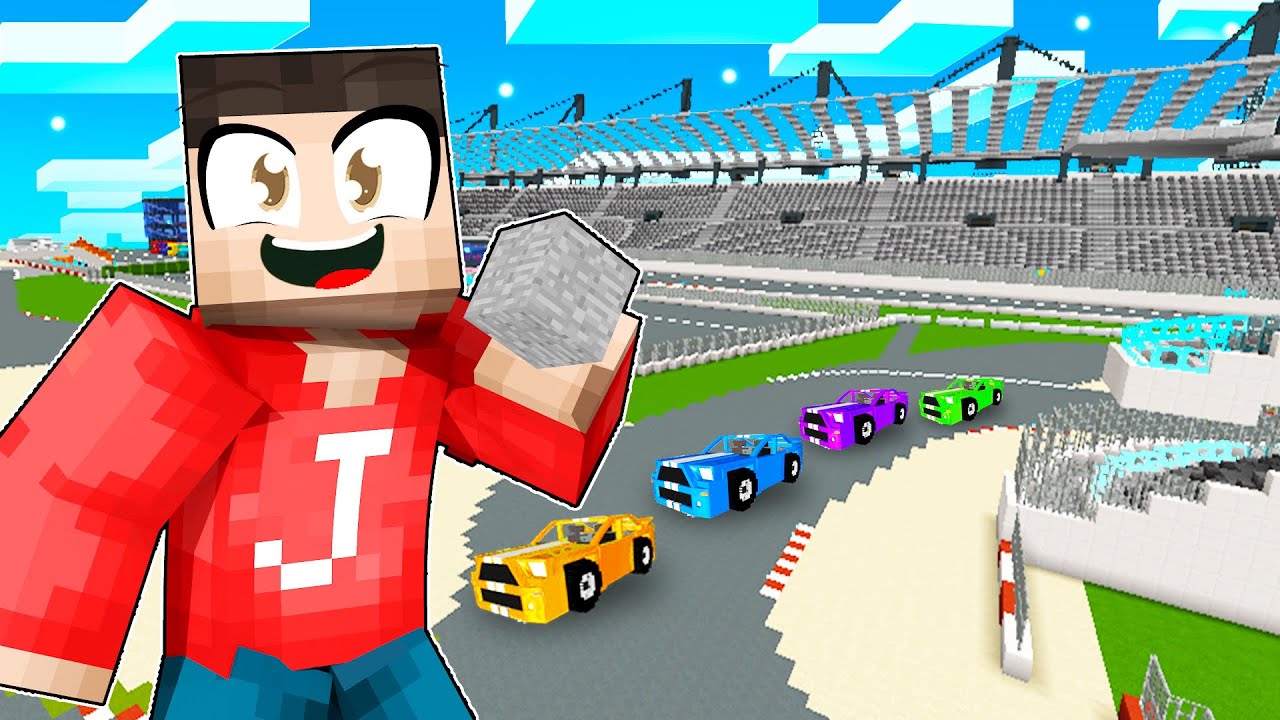 Wij BOUWEN Onze EIGEN RACEBAAN In Minecraft! (Met Mods)