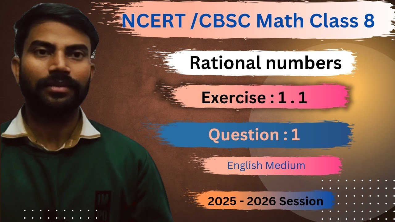 Class 8 Math Chapter 1 Exercise : 1.1 || Question - 1 || # ...