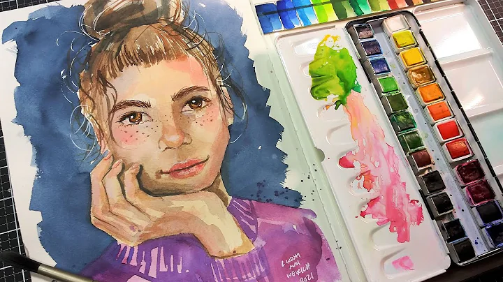 I Used the Last Page! Relaxing Watercolor Portrait...