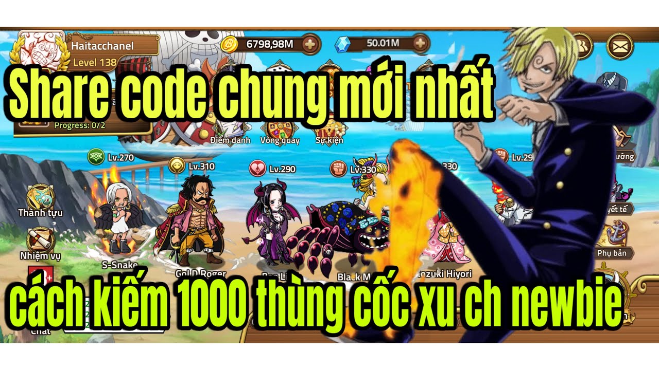 Huyền thoại Hải Tặc - Nhập Full bộ Gift code Chung #huyềnthoạihảitặc #gameplay #htdc #haitacdaichien