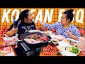 KOREAN BBQ PORK BELLY WRAPS + WAGYU STEAK FEAST AT HOME (COOKING + EATING) MUKBANG 먹방 EATING SHOW