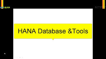 HDB   017   HANA DB and Tool