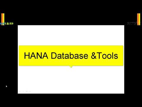 HDB   017   HANA DB and Tool