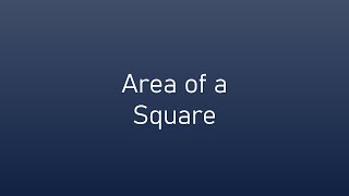 CC Week 17 Math Area of a Square 5th Ed