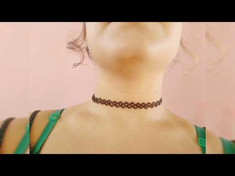 Elastik Choker (Tasma) Kolye Yapımı -  choker necklace diy