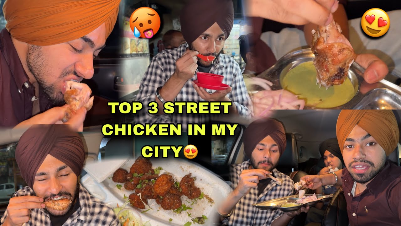 EATING TOP 3😱STREET CHICKEN FOOD😍IN MY CITY SPICY CHICKEN SOUP🍲 CHICKEN LEG PIECE🍗