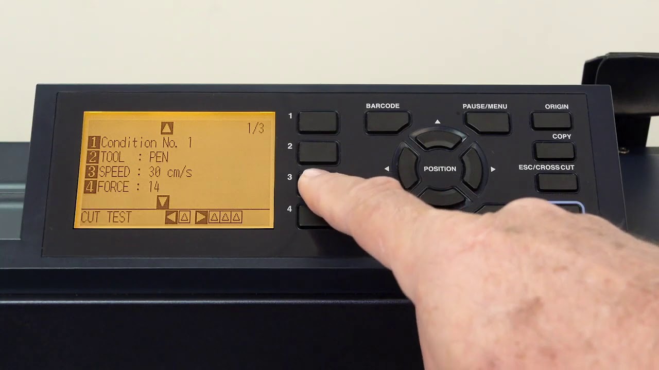 Graphtec FC9000 Series - Configuring the Conditions - YouTube