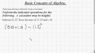 Details Elementary Algebra - Performing Decimal Arithmetic Using a Calculator News