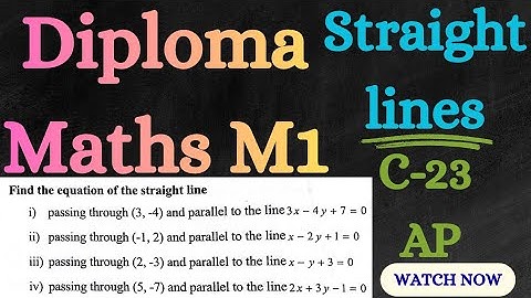 Straight lines@maths naresh eclass