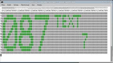 Simulating DOT-MATRIX display in console