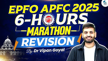 EPFO APFC 2025 | 6 hrs Marathon Revision | Complete GS Revision EPFO APFC by Dr Vipan Goyal StudyIQ