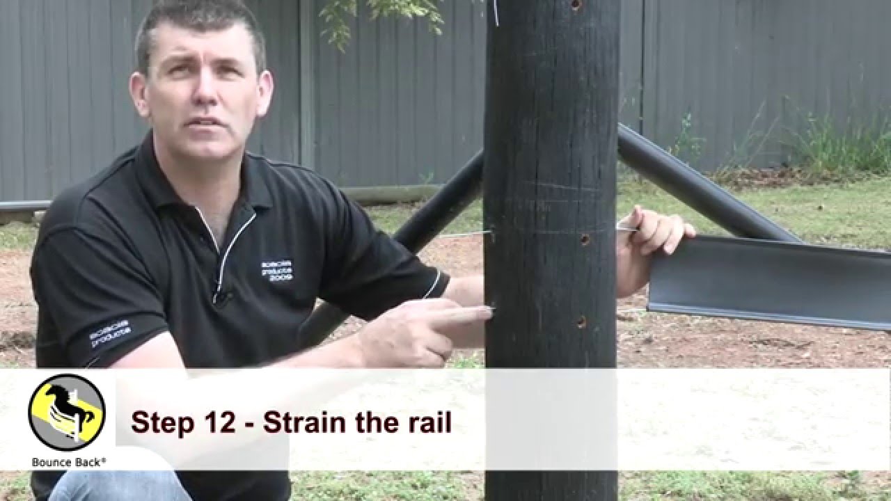 12 Strain the flexible horse fence rail