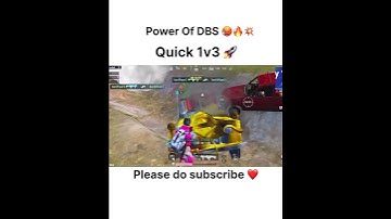 🔥Quick 1v3 With DBS shocking 😳 enemies 😱 #shorts #aloneop #DBS