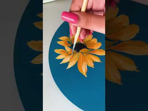 أفكار جميلة وبسيطة رسم وردة عباد الشمس