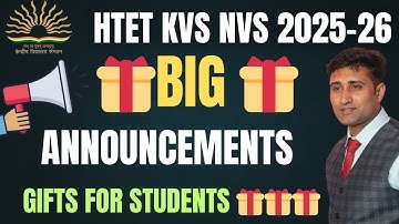 BIG ANNOUCEMENT | GIFT FOR STUDENTS  KVS +NVS 2025 /HTET/DSSSB/ALL EXAMS 2025- 26 #tgt #pgt