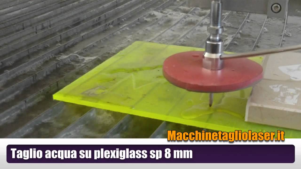 Waterjet taglio ad acqua su plexiglass (metacrilato) 10 mm