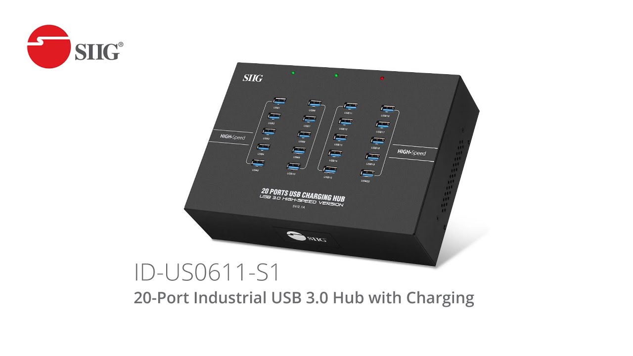 Taknemmelig Klinik Sæt tabellen op 20-Port Industrial USB 3.0 Hub with Charging