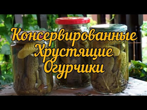 Огурцы консервированные, хрустящие, на зиму (Canned cucumbers, crunchy, for the winter)