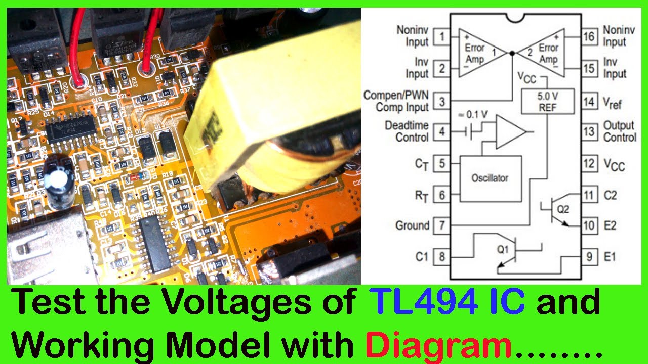Test the Voltages of TL494 in Inverter Circuit with Diagram | Aman Engineering Academy.