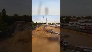 Crane Operation  Early Construction Site 🏗 #timelapse #shorts #explore