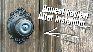 REVIEW Schlage Georgian Door Knob with Brookshire Trim, Bed & Bath Privacy Lock, Aged Bronze