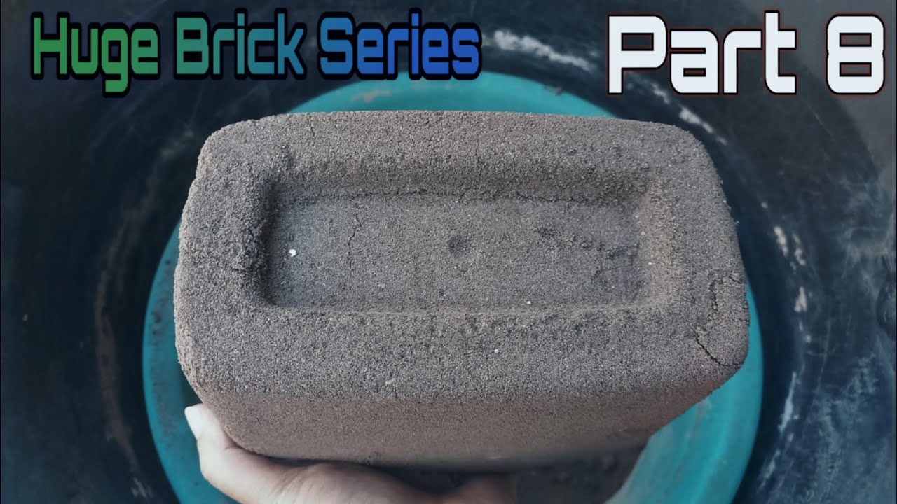 Huge Brick Series: Part 8| Pure Charcoal bricks dry crumbling in tub ...