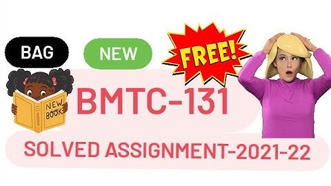 BMTC-131 SOLVED ASSIGNMENT 2021-22 ENGLISH (FREE)#bmtc #BMTC131 #ignousolvedassignment #assignments