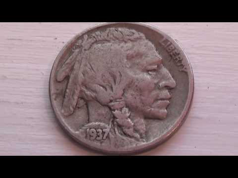 A 1937 Indian Head Buffalo Nickel