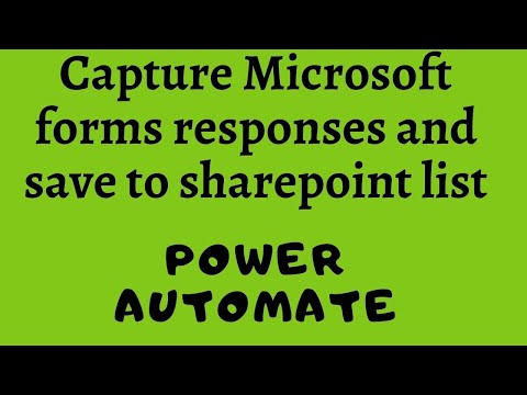 Save Microsoft Forms responses to SharePoint List using Power Automate
