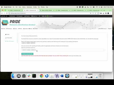 How to manually upload a proteomics dataset to PRIDE Archive database.