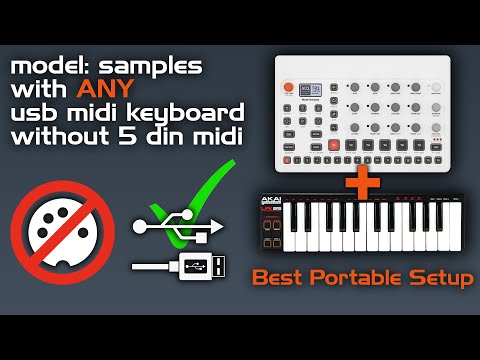 How to Use Elektron Model: Samples with ANY usb midi keyboard || Best Portable Setup