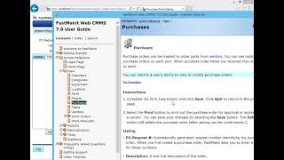 FastMaint CMMS - Manage Purchase Orders