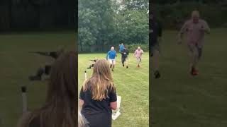 Runner Stumbles And Falls During Grass Race