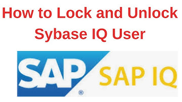 How to Lock and Unlock Sybase IQ User