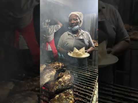 🇬🇭 Ghana Grilled Seafood Ghanaian Street Food #shorts