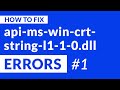 api-ms-win-crt-string-l1-1-0.dll Missing Error | 2020 | Fix #1