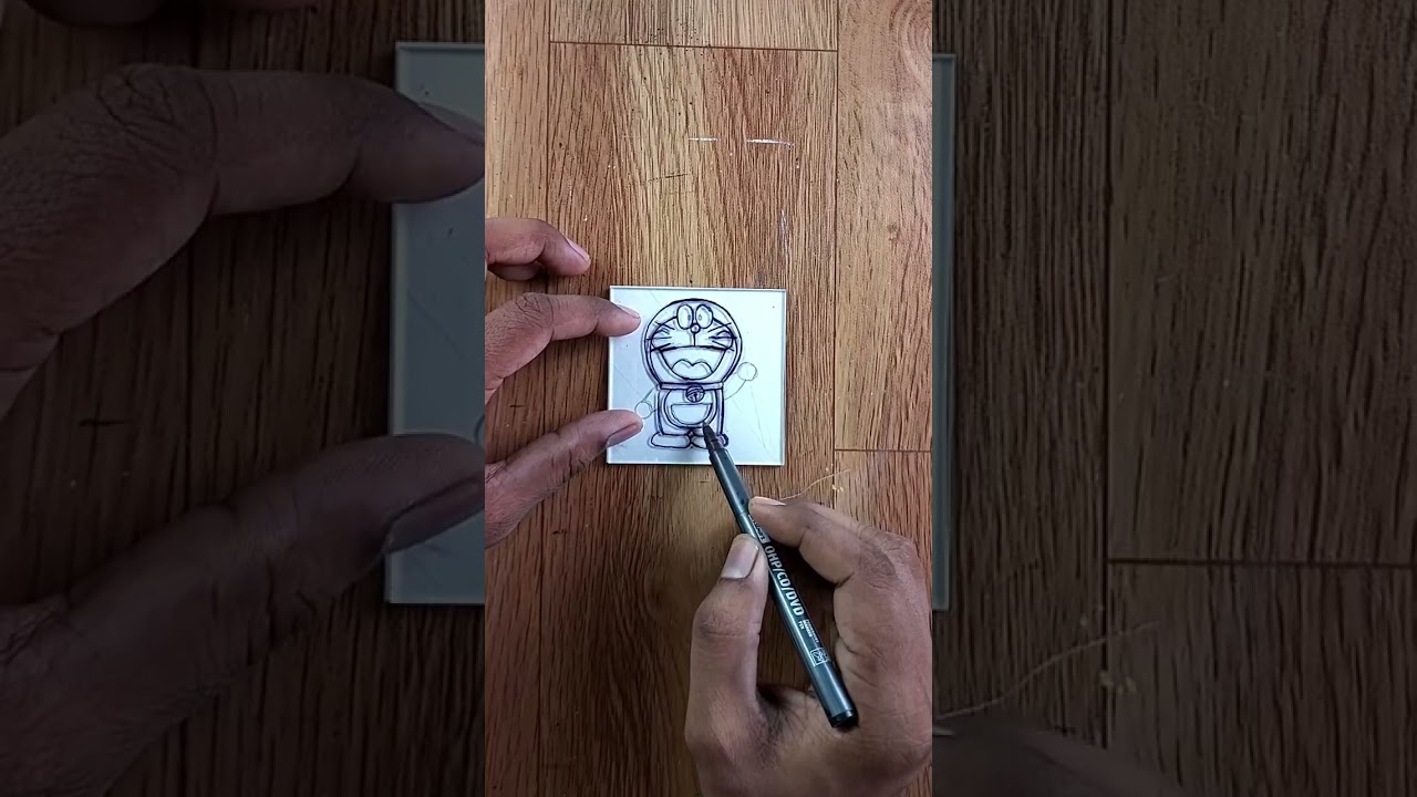 Glass Painting / Doraemon Drawing 