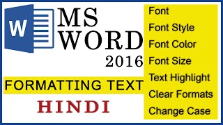 Celebrity Ms Word Formatting Text In Hindi | Ms Word 2016 Formatting Text - LocalTrix Wealth