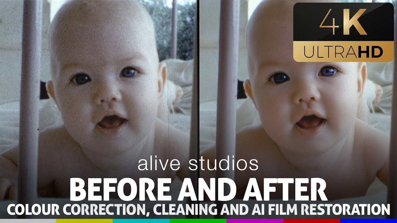 AI Cine Film Restoration Before and After (remastered in 2024)
