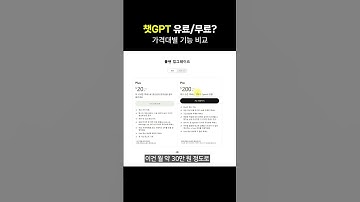 CHATGPT 유료? 무료? 가격대별 기능 정리